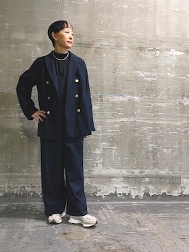 「PUAL CE CIN（ピュアルセシン）のアイテム（オールインワン・サロペット）」を使った、はせきよさん（レディース・160cm）の冬コーディネート