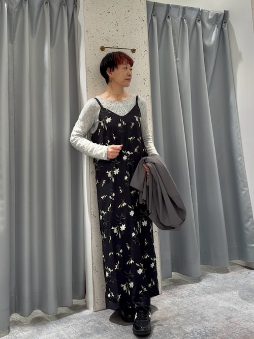 フラワープリント キャミワンピース フラワープリントキャミワンピース（ワンピース）｜natural couture