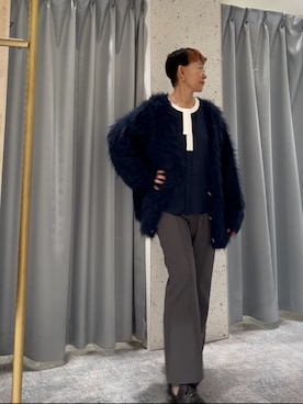 「アイテム（カーディガン/ボレロ）」を使った、はせきよさん（レディース・158cm）の秋コーディネート
