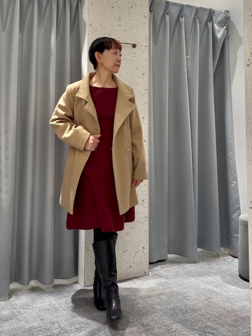 ナチュラルクチュール　〈ako〉スタンドカラーミドル丈コート ako〉スタンドカラーミドル丈コート | natural couture(ナチュラル