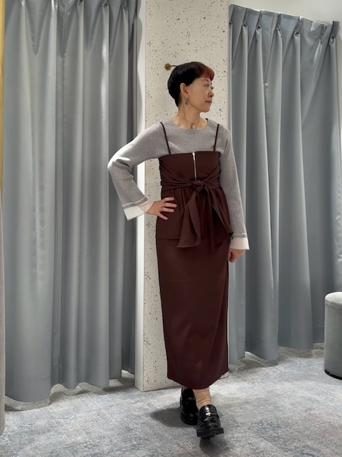 【2024/7月購入 新古品】イースト ウエスト【6万円相当のおまけ付き】 セール】〈osono〉2WAYビスチェ付きスカート（スカート）｜natural