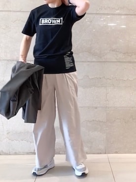 「シアタープロダクツ(THEATRE PRODUCTS)」｜「アイテム（その他）」を使った、はせきよさん（レディース・160cm）の夏コーディネート