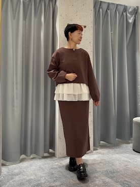 「natural couture（ナチュラルクチュール）のアイテム」を使った、はせきよさん（レディース・158cm）の秋コーディネート