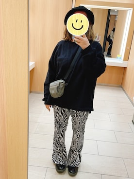 「デブでもオシャレしたい」｜「アイテム（スウェット）」を使った、あじゆさん（レディース・166cm）の秋コーディネート