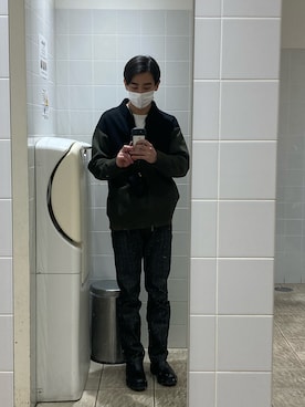 「MARNI（マルニ）のアイテム（ブルゾン）」を使った、aoyagiさん（メンズ・173cm）の冬コーディネート