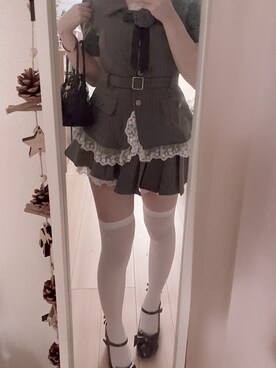 「LA POMME petit（ラポミ・プチ）のアイテム（ジャケット/アウター）」を使った、ももさん（レディース・163cm）の夏コーディネート