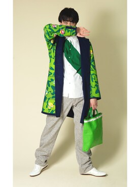「ISSEY MIYAKE（イッセイミヤケ）のアイテム（ジャケット/アウター）」を使った、PLAYFULさん（メンズ・178cm）の冬コーディネート