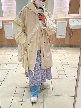 「ママファッション」｜「アイテム（モッズコート）」を使った、akane**さん（レディース・155cm）の春コーディネート