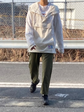 「Champion（チャンピオン）のアイテム（ジャケット/アウター）」を使った、yukinoさん（レディース・164cm）の春コーディネート