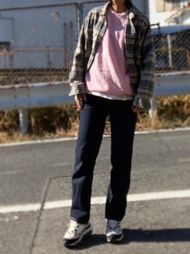 「HANES（ヘインズ）のアイテム（スウェット）」を使った、yukinoさん（レディース・164cm）の秋コーディネート