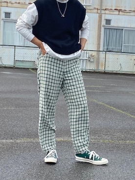 「H&M（エイチ・アンド・エム）のアイテム（ベスト）」を使った、yukinoさん（レディース・164cm）の春コーディネート