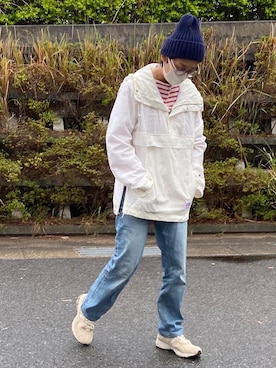 「Champion（チャンピオン）のアイテム（ジャケット/アウター）」を使った、yukinoさん（レディース・164cm）の春コーディネート