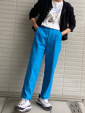「agnes b.（アニエスベー）のM001 CARDIGAN カーディガンプレッション（カーディガン/ボレロ）」を使った、yukinoさん（レディース・164cm）の春コーディネート