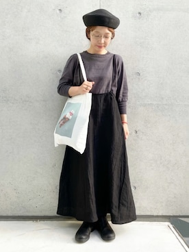 「kvell（ケベル）のアイテム」を使った、higumarukaさん（レディース・153cm）の夏コーディネート