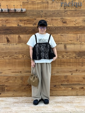 「秋服」｜「アイテム（ベスト）」を使った、おおちゃん♡さん（レディース・156cm）の秋コーディネート
