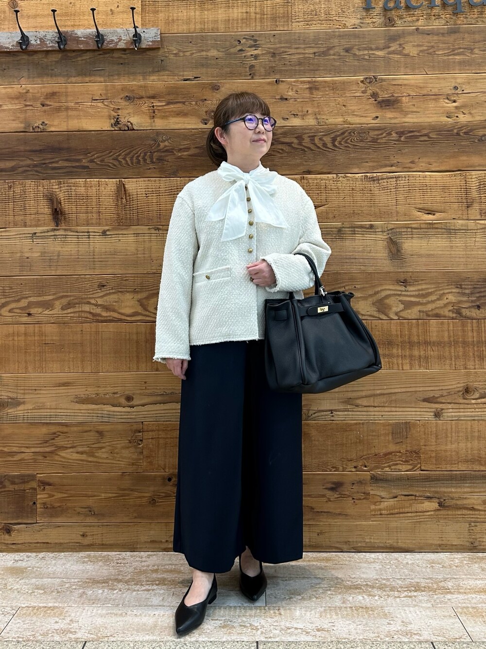 【PUAL CE CIN】プュアルセシン リングツィードノーカラージャケット リングツィードノーカラージャケット | PUAL CE CIN