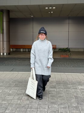「PUAL CE CIN（ピュアルセシン）のアイテム（帽子）」を使った、おおちゃん♡さん（レディース・156cm）の冬コーディネート