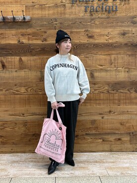 「PUAL CE CIN（ピュアルセシン）のアイテム（帽子）」を使った、おおちゃん♡さん（レディース・156cm）の冬コーディネート