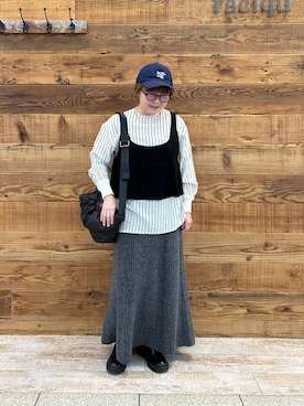 「PUAL CE CIN（ピュアルセシン）のアイテム（帽子）」を使った、おおちゃん♡さん（レディース・156cm）の冬コーディネート