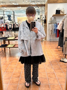 「PUAL CE CIN（ピュアルセシン）のアイテム（マウンテンパーカー）」を使った、おおちゃん♡さん（レディース・156cm）の夏コーディネート