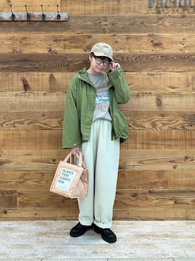 「PUAL CE CIN（ピュアルセシン）のアイテム（マウンテンパーカー）」を使った、おおちゃん♡さん（レディース・156cm）の秋コーディネート