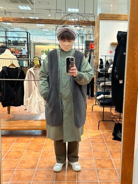 「PUAL CE CIN（ピュアルセシン）のアイテム（その他アウター）」を使った、おおちゃん♡さん（レディース・156cm）の冬コーディネート