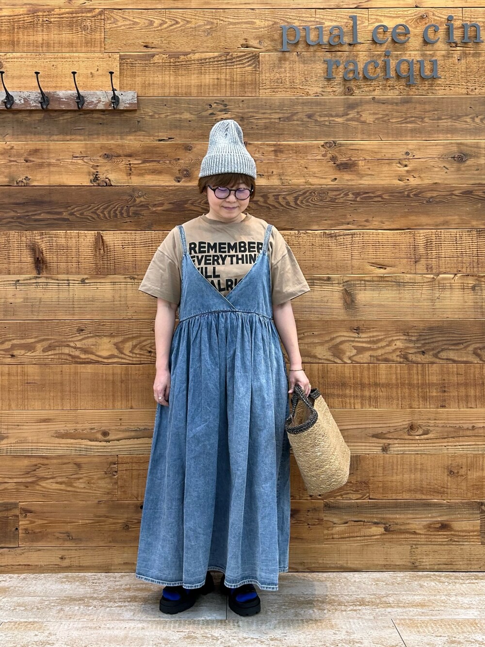 ピュアルセシン　綿麻デニムワンピース ◇春夏ムードを盛り上げるデニムワンピース ピュアルセシン 綿麻デニムワンピース ◇春夏ムードを盛り上げる