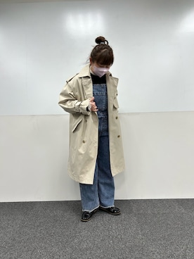 「PUAL CE CIN（ピュアルセシン）のアイテム（その他アウター）」を使った、おおちゃん♡さん（レディース・156cm）の冬コーディネート