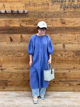 「PUAL CE CIN（ピュアルセシン）のアイテム（帽子）」を使った、おおちゃん♡さん（レディース・156cm）の春コーディネート