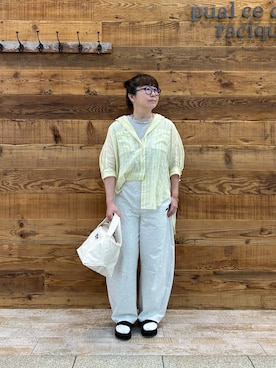 「PUAL CE CIN（ピュアルセシン）のアイテム」を使った、おおちゃん♡さん（レディース・156cm）の夏コーディネート