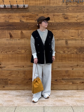 「アイテム（Tシャツ/カットソー、その他）」を使った、おおちゃん♡さん（レディース・156cm）の秋コーディネート