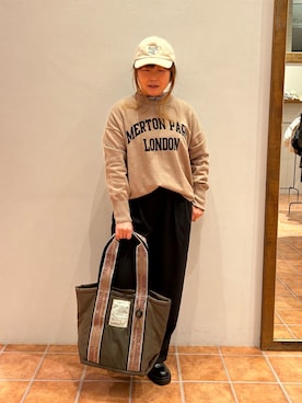 「PUAL CE CIN（ピュアルセシン）のアイテム（帽子）」を使った、おおちゃん♡さん（レディース・156cm）の冬コーディネート