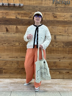 「PUAL CE CIN（ピュアルセシン）のアイテム（帽子）」を使った、おおちゃん♡さん（レディース・156cm）の春コーディネート