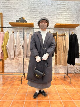 「PUAL CE CIN（ピュアルセシン）のアイテム（その他アウター）」を使った、おおちゃん♡さん（レディース・156cm）の冬コーディネート
