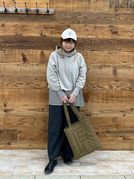 「PUAL CE CIN（ピュアルセシン）のアイテム（帽子）」を使った、おおちゃん♡さん（レディース・156cm）の冬コーディネート
