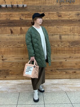 「PUAL CE CIN（ピュアルセシン）のアイテム（帽子）」を使った、おおちゃん♡さん（レディース・156cm）の秋コーディネート