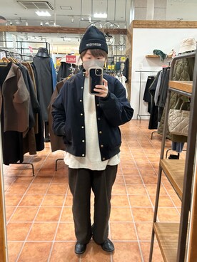 「PUAL CE CIN（ピュアルセシン）のアイテム（ブルゾン）」を使った、おおちゃん♡さん（レディース・156cm）の冬コーディネート