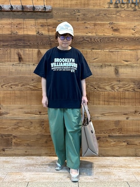 「PUAL CE CIN（ピュアルセシン）のアイテム（帽子）」を使った、おおちゃん♡さん（レディース・156cm）の春コーディネート