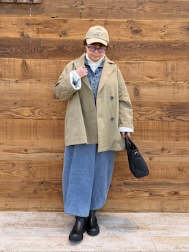 「PUAL CE CIN（ピュアルセシン）のレザー2WAYミニトートBAG（バッグ、ブラック系）」を使った、おおちゃん♡さん（レディース・156cm）の秋コーディネート