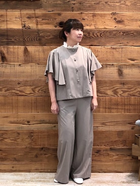 「フォローミー」｜「アイテム（オールインワン・サロペット）」を使った、おおちゃん♡さん（レディース・156cm）の夏コーディネート