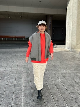 「PUAL CE CIN（ピュアルセシン）のアイテム（MA-1）」を使った、おおちゃん♡さん（レディース・156cm）の秋コーディネート
