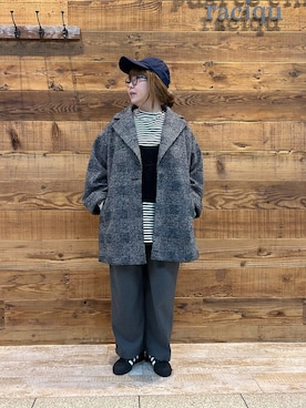 「PUAL CE CIN（ピュアルセシン）のアイテム（帽子）」を使った、おおちゃん♡さん（レディース・156cm）の冬コーディネート