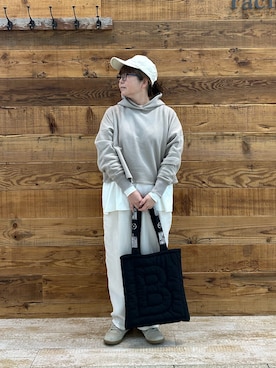 「PUAL CE CIN（ピュアルセシン）のアイテム（帽子）」を使った、おおちゃん♡さん（レディース・156cm）の春コーディネート