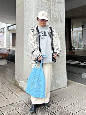 「PUAL CE CIN（ピュアルセシン）のアイテム（帽子）」を使った、おおちゃん♡さん（レディース・156cm）の春コーディネート