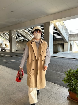 「PUAL CE CIN（ピュアルセシン）のアイテム（トレンチコート）」を使った、おおちゃん♡さん（レディース・156cm）の春コーディネート
