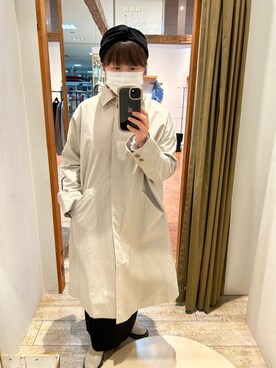 「PUAL CE CIN（ピュアルセシン）のアイテム（ステンカラーコート）」を使った、おおちゃん♡さん（レディース・156cm）の冬コーディネート