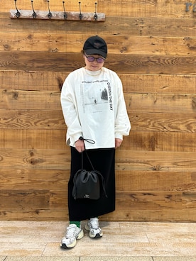 「PUAL CE CIN（ピュアルセシン）のアイテム（帽子）」を使った、おおちゃん♡さん（レディース・156cm）の春コーディネート