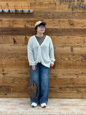 「アイテム（キャップ）」を使った、おおちゃん♡さん（レディース・156cm）の秋コーディネート