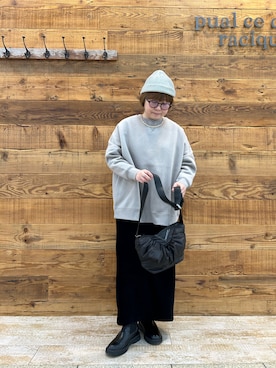 「PUAL CE CIN（ピュアルセシン）のアイテム（アクセサリー）」を使った、おおちゃん♡さん（レディース・156cm）の冬コーディネート