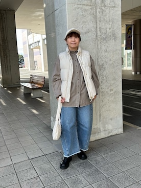 「PUAL CE CIN（ピュアルセシン）のアイテム（帽子）」を使った、おおちゃん♡さん（レディース・156cm）の秋コーディネート